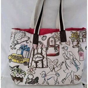 Brighton Canvas Tote Large Shopping Hearts